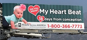 St. Peter and St. Paul parish posts Pro Life message on local freeway